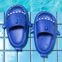 Cartoon EVA 3D Shark Children Summer Swimming Pool Sandals  Baby Non-Slip Soft Sole Beach Slippers