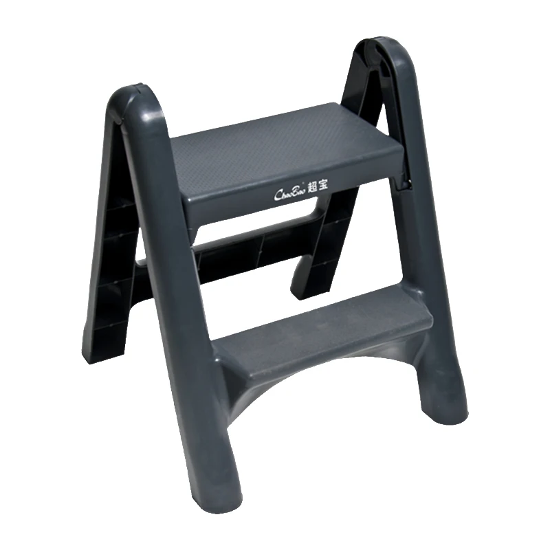 New dark gray kitchen folding portable ladders plastic house cabinet two steps