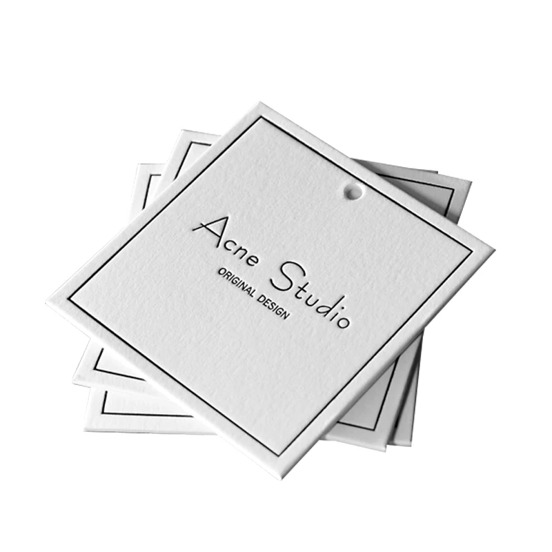 Custom Print Sustainable Paper Clothing Tags for Branded Garments Shoes and Bags Nice-Looking and Eco-Friendly