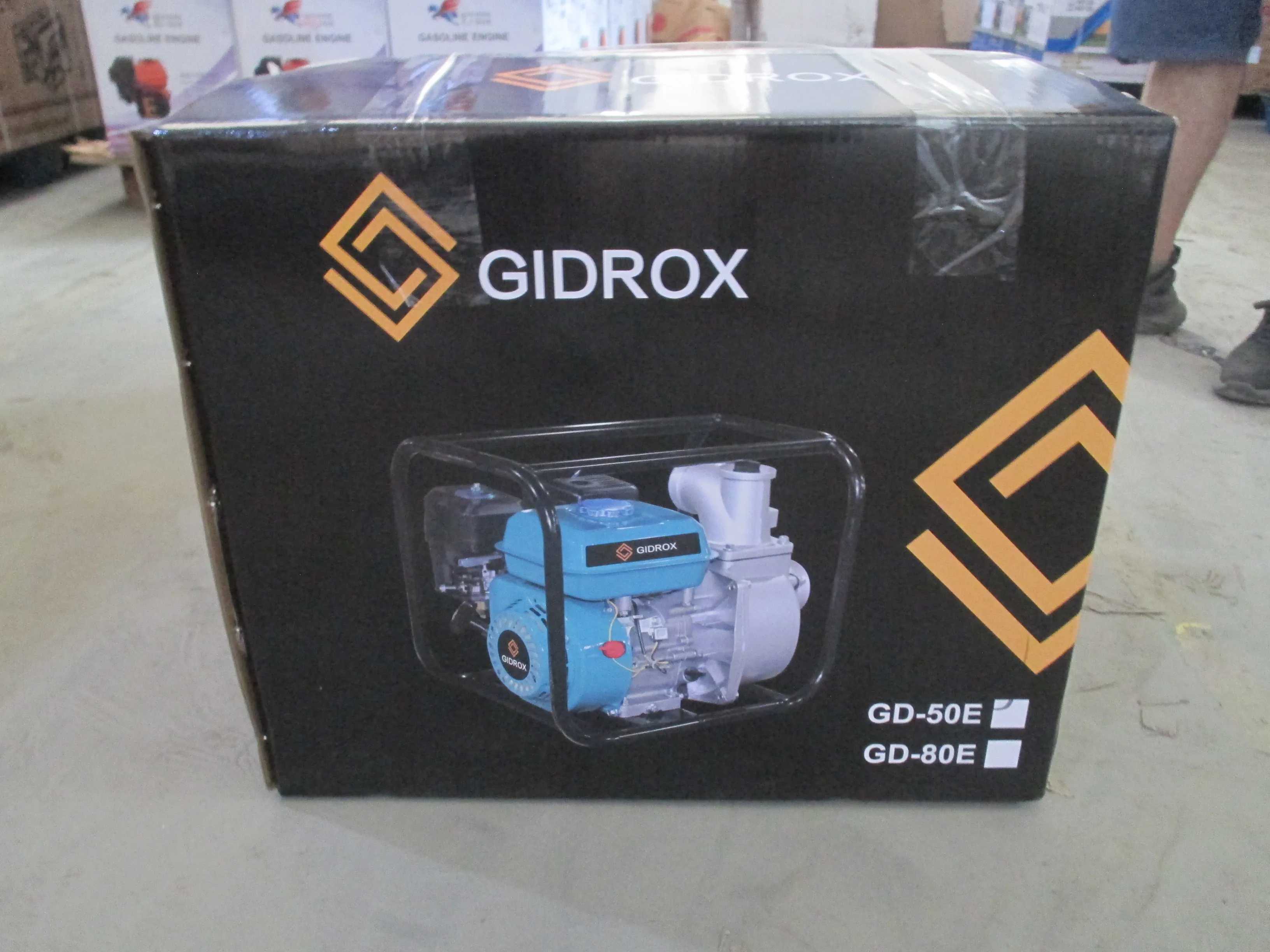 GIDROX 2inch 3inch 4inch 6.5hp 4 Stroke Petrol Water Pumping Machine Manual Hand Pump Gasoline Agriculture