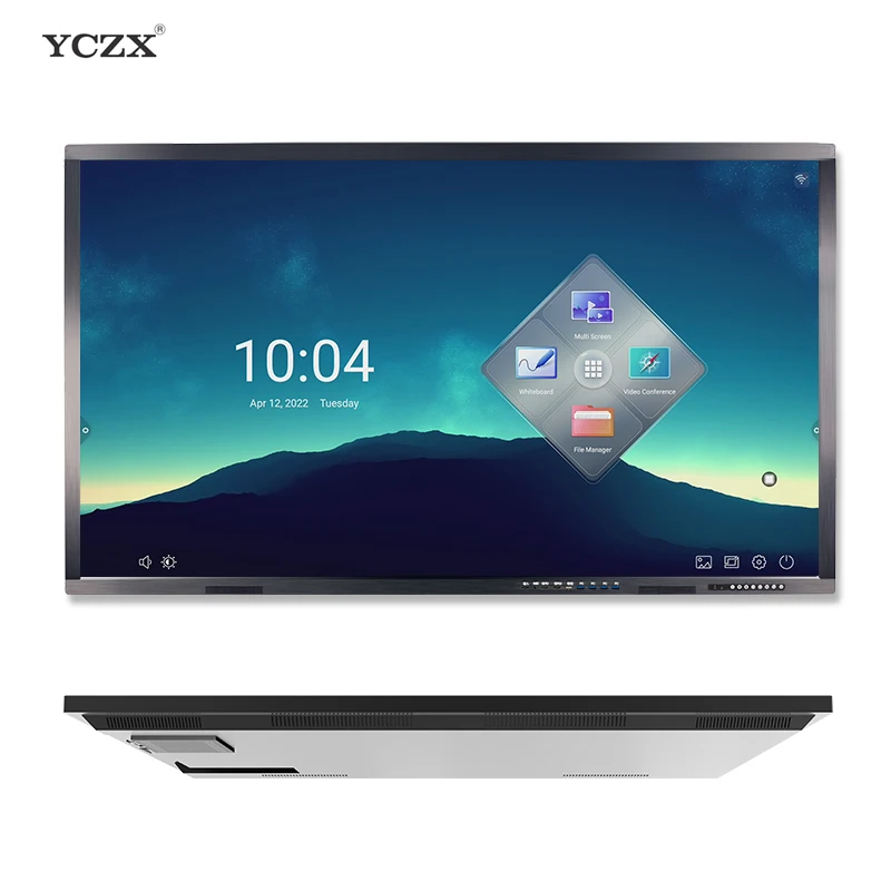 YCZX factory supply 55 65 75 86 Inch liquid crystal display professional ultra clever multi touch whiteboard for conference