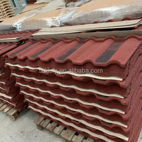 China Supplier 0.3mm Color Stone Coated Metal Roof Tile With Accessories For House Roof