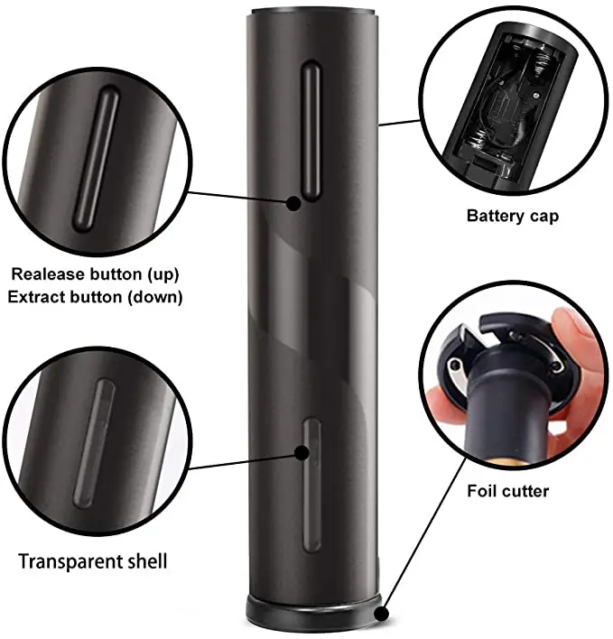 Hotselling Automatic Corkscrew Battery Operated Electric Wine Bottle Opener for Bar Home Kitchen