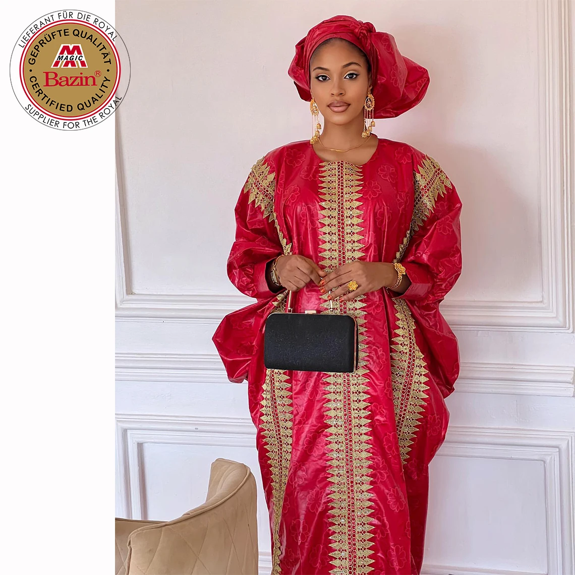 African Women Dashiki Bazin Dress Customize For Nigerian Wedding Party Basin Rich Sewn Bride Dress Ankara Plus Size Long Robe