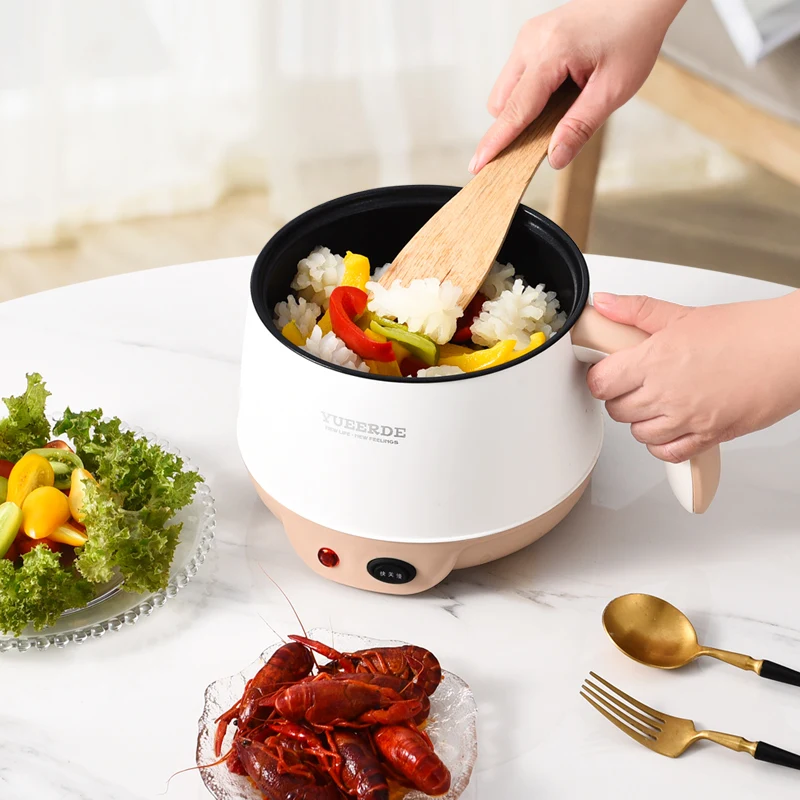 Yuedisi Multi-Function 1.5L Electric Cooking Pot Non-Stick Hot Pot Electric Skillet Cooking For Dormitory