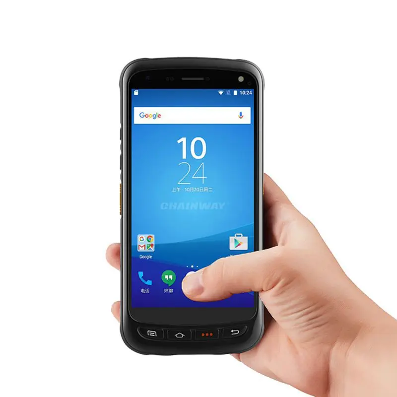 5.2 inch touch screen rugged mobile phone 4G handheld android RFID reader UHF RFID reader with wifi 13MP camera