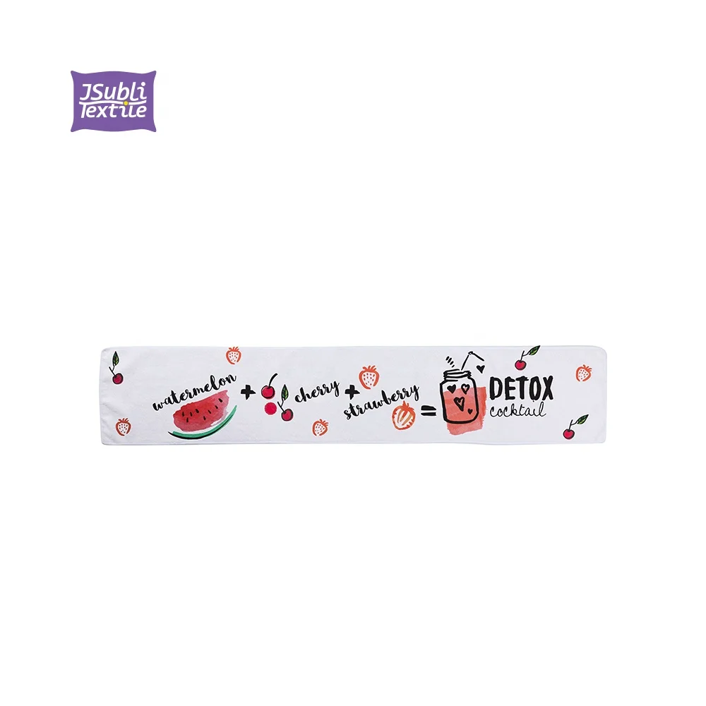 JSubli Textile Wholesale Polyester White Towel Cloth For Sublimation Printing Blank Microfiber Sports Towel