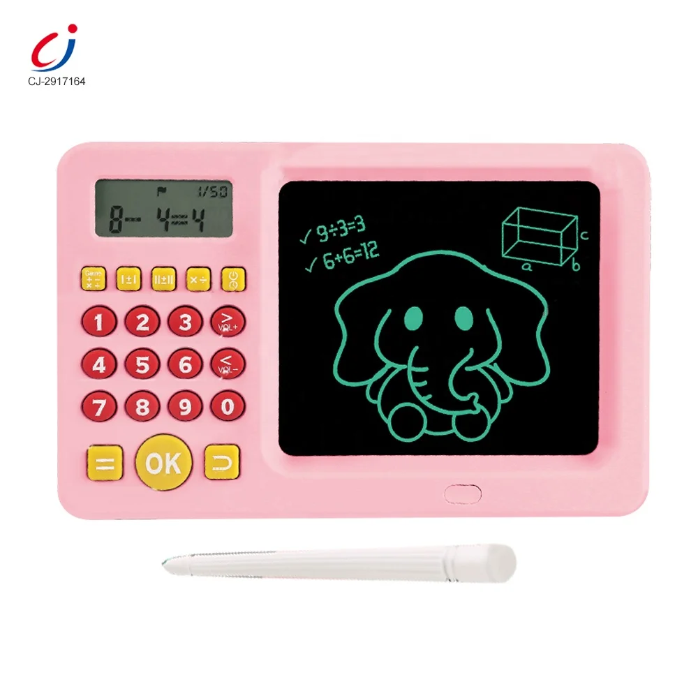 Chengji smart math training machine calculator educational erasable writing tablet toy children lcd drawing board for kids