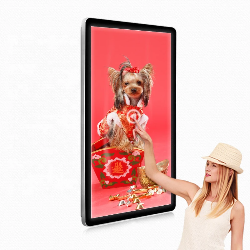OEM Wall Mount 32 43 49 55 Inch Indoor Lcd Display Panel Touch Advertising Screen Android Windows