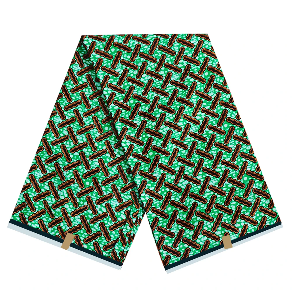 Real 100% Cotton  Kitenge Wax Printed Ankara Veritable African Wax Prints Fabric 6 Yards