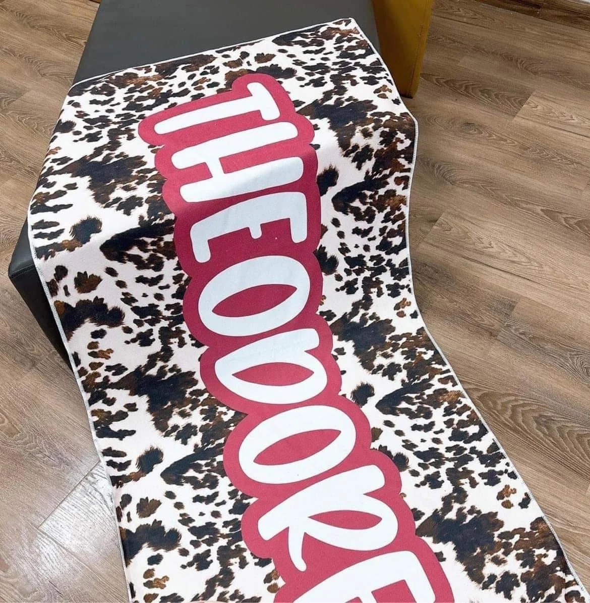 Custom superfine fiber solid color name print beach towel