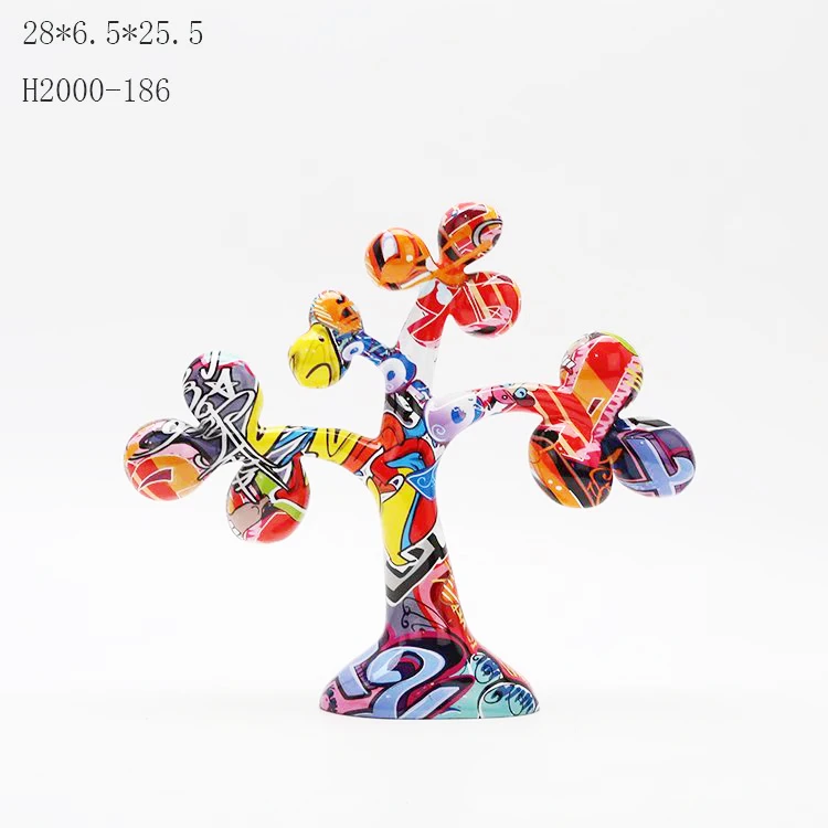 H Home decoration animal ornaments colorful artifacts bull statues resin animal figurines sculpture