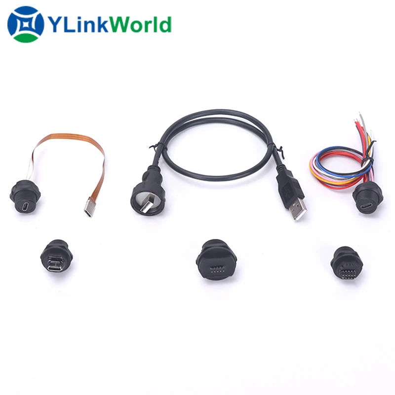 Shenzhen waterproof ip67 panel mount bayonet usb 3.0 a female connector