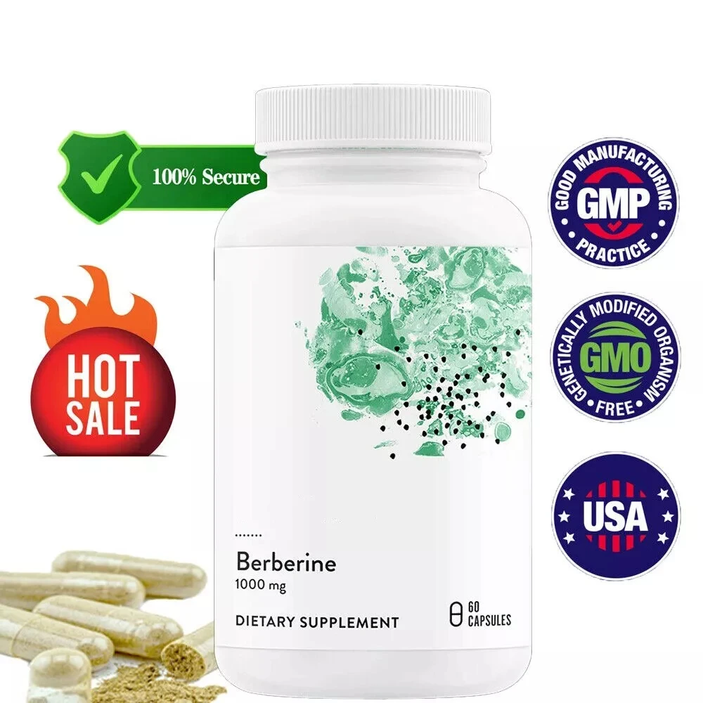 Oem 1000 Mg Berberine Hydrochloride Hcl Supplements Berberine Capsules Gut Health Berberine Hcl 60 Capsules Supplement