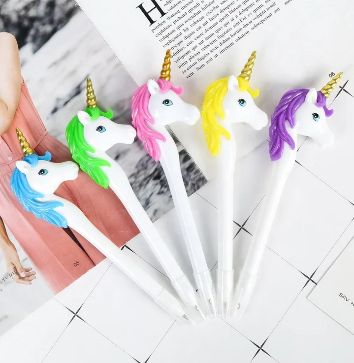 FEMA Novelty creative cute unicorn shaped cartoon horse gift  pen for Promotion and school office