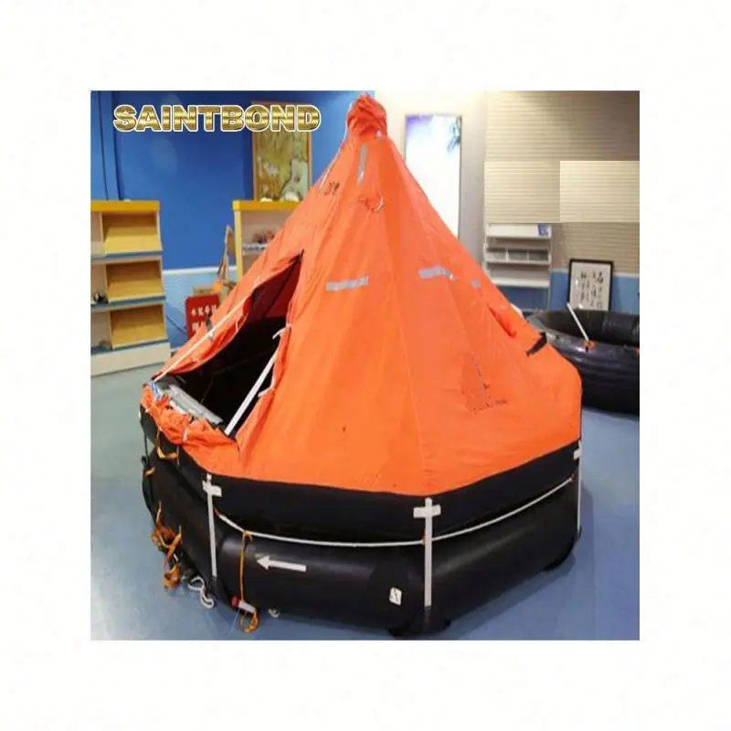 Excellent OEM PSI Survival Inflatable self inflating 4 person life raft for marine water saving 100p liferaft