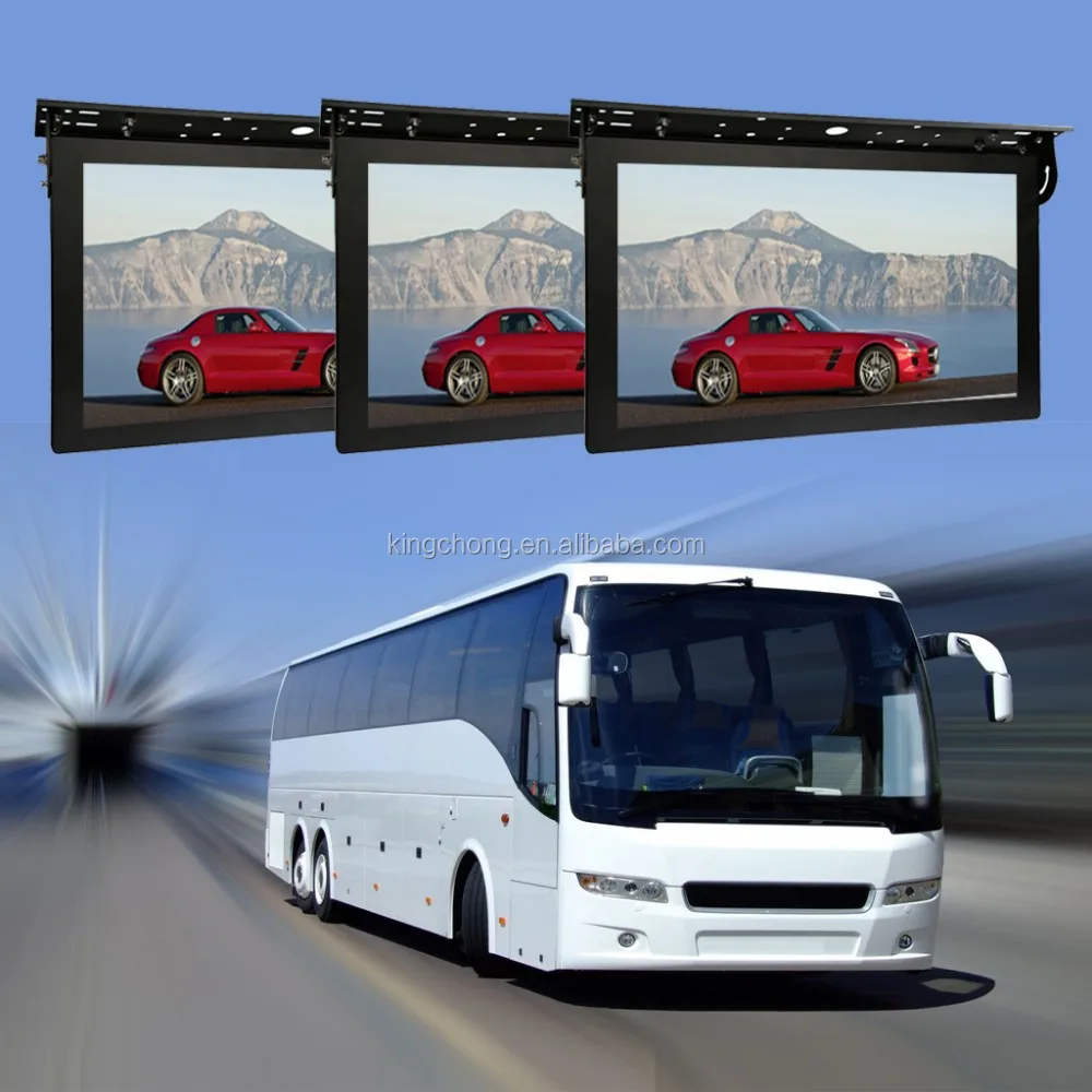 19 inch LCD DVD Bus Player LCD Advertising Display Screen Bus Hanging Monitor Small Size Screen for Bus