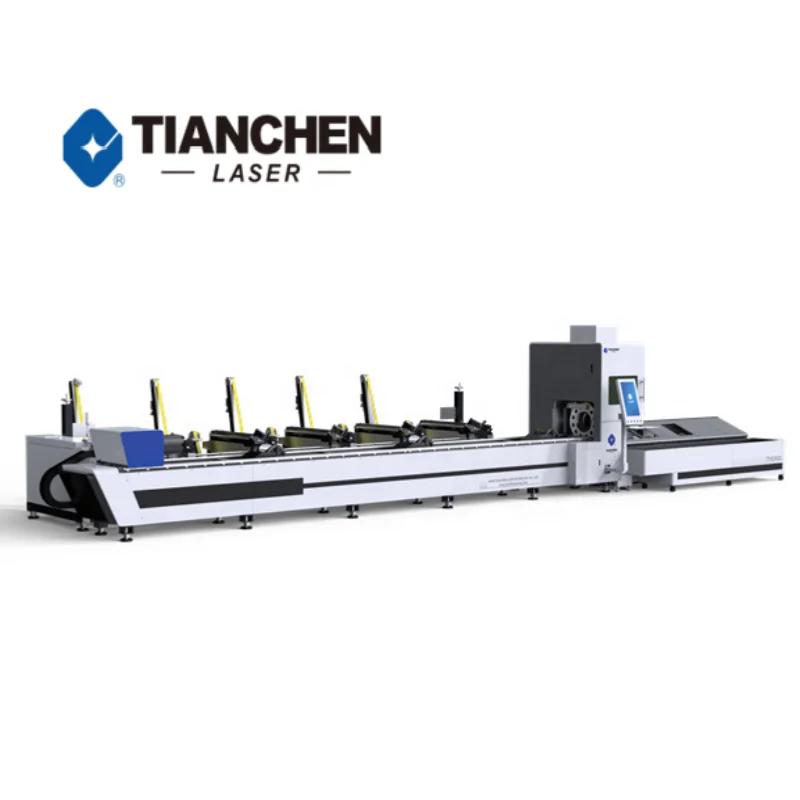 TIANCHEN professional tube fiber laser cutting machine automatic feeding carbonn steel stainless steel aluminium  cutting