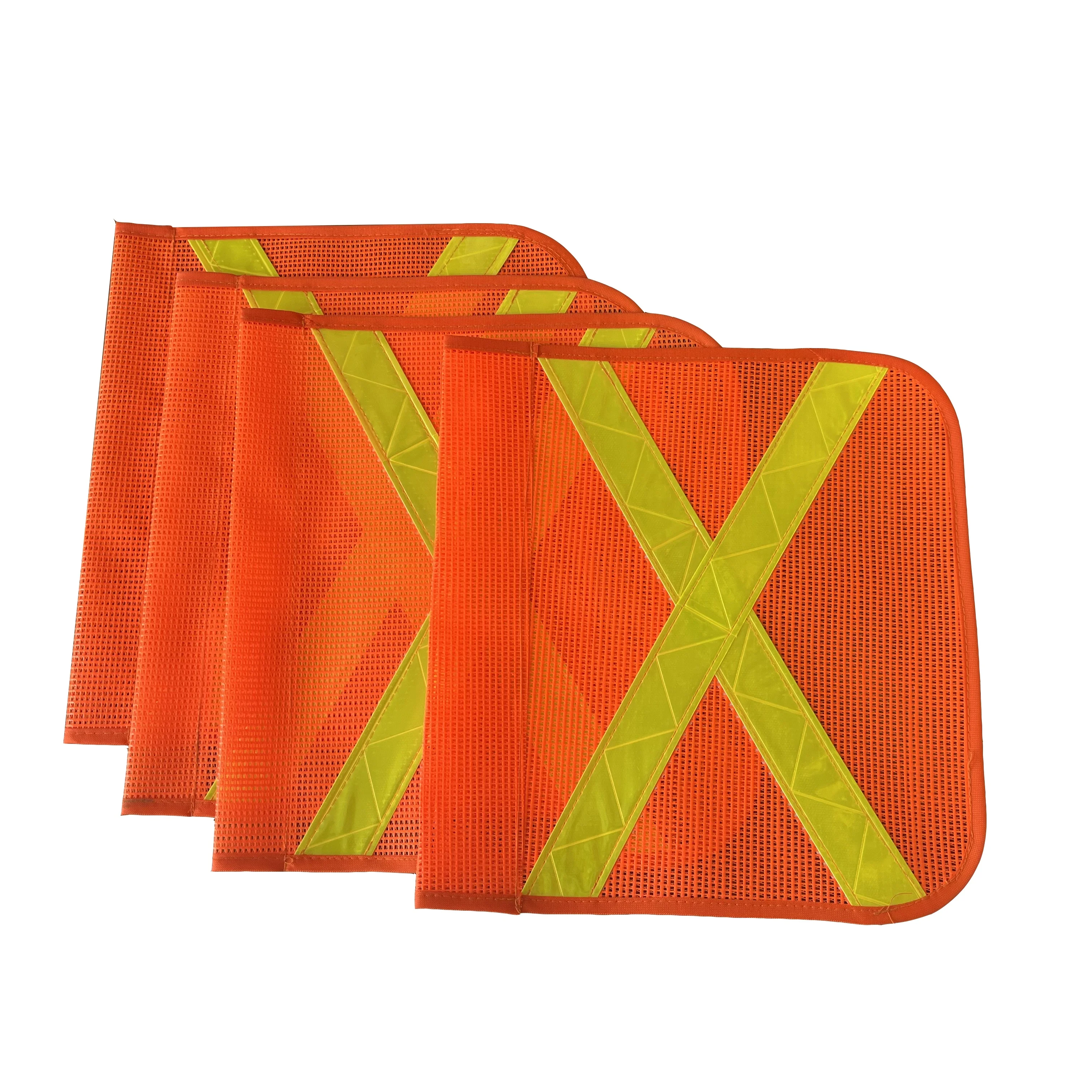 Hot Selling Warning Safety Flags Orange Mesh Traffic Sign Flags