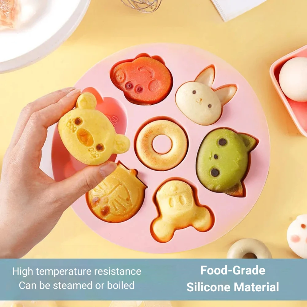 Silicone Mold Lovely Animal Shaped Bread Moulds Decorations Silicone Form Cake Baking Baby Food Supplement Mold