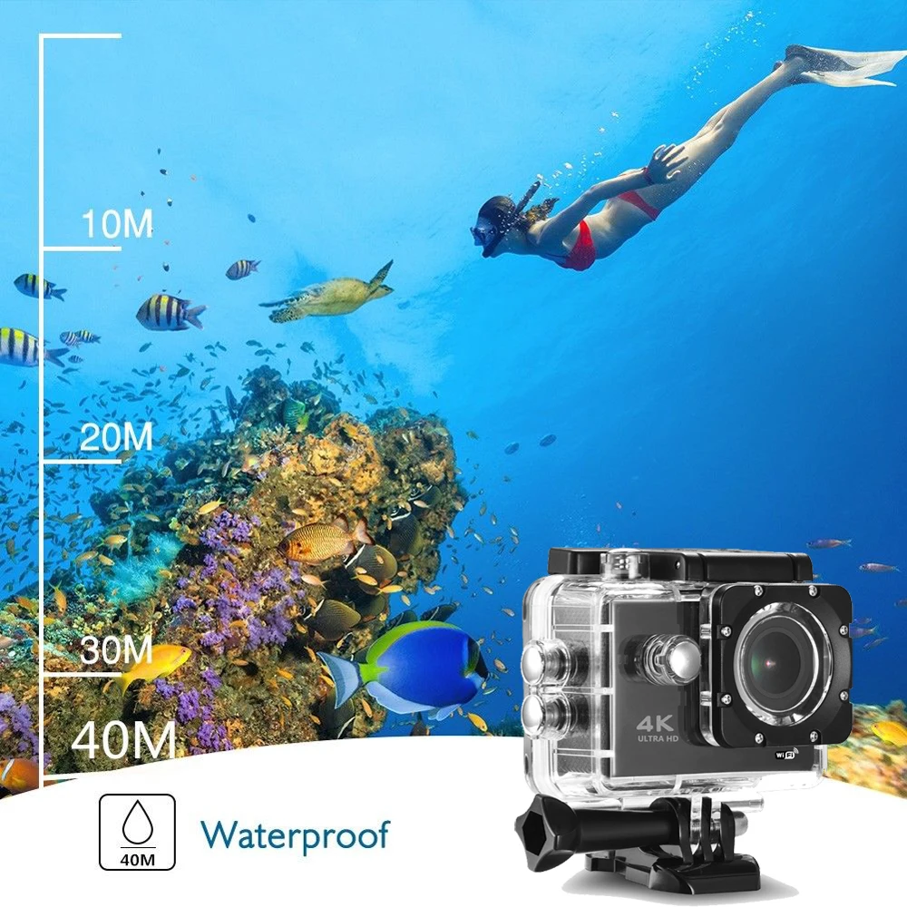 Digital Camera Camcorders Sport Cam 1080P HD Waterproof 30M Helmet Cameras Diving Sport DV