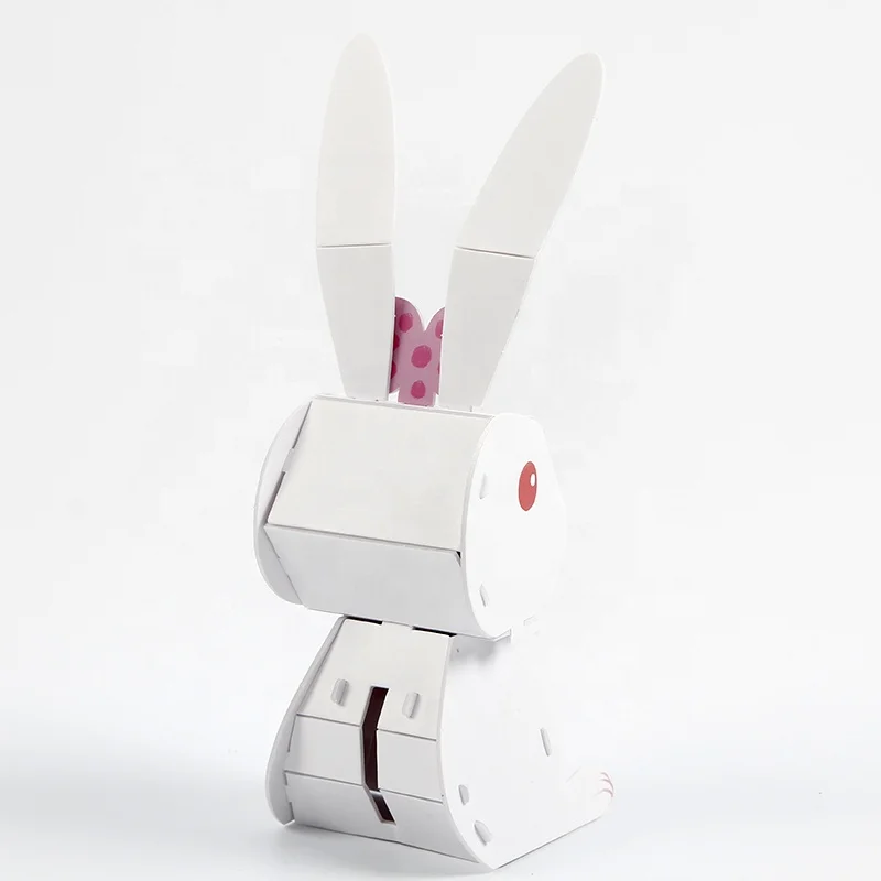 KT board Custom DIY paper puzzle 3d paper puzzle mini puzzle rabbit design