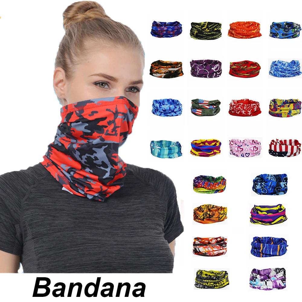 Men Women Sunshade Collar Magic Tube Scarf Head Face Neck Gaiter buffs Bandana Bicycle Fishing Outdoor Sports Headwear Scarf