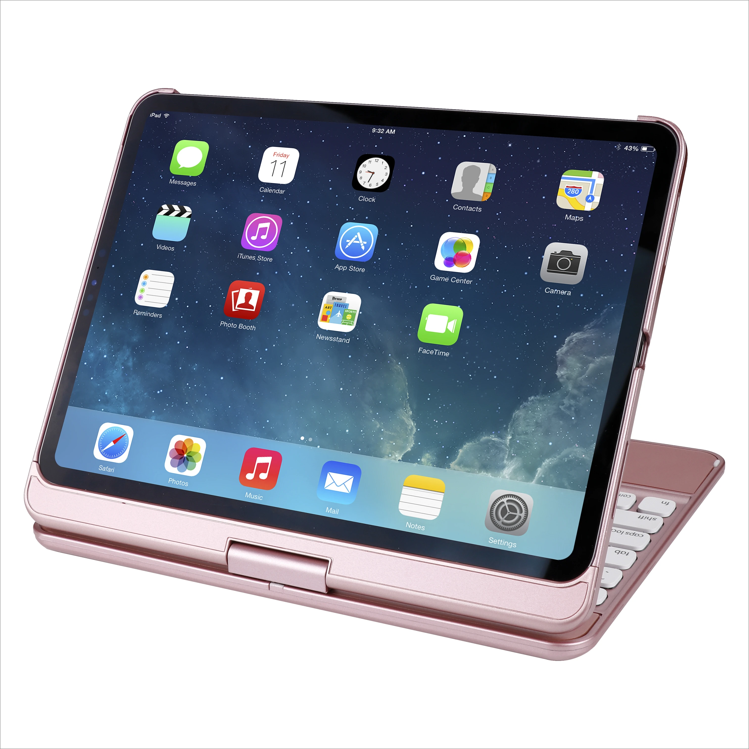 Factory Wholesale Keyboard Case TouchPad Wireless Keyboard With LED Back Light For iPad Air 4