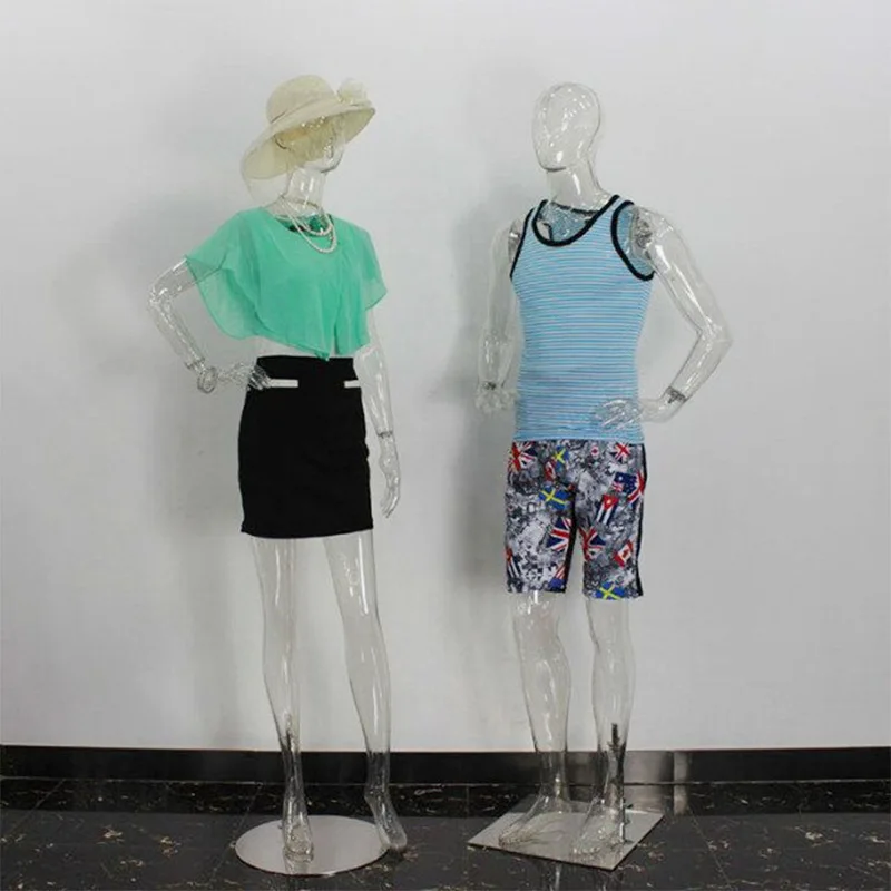 New Fashion Factory Price Window Display Full Body Standing Female Clear Mannequin