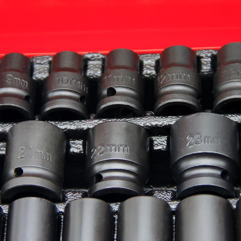35 Pcs 1/2 Drive Ratchet Square Socket Electric Wrench Torx Bits Set Car Tools Vehicle Repair Hexagon Impact Hex Socket Set