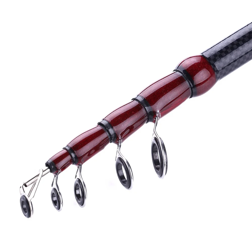 Telescopic fiberglass Fishing Rod 1.8m 2.1m 2.4m 2.7m Carbon Fishing Stick hand pole Spining rod for sea