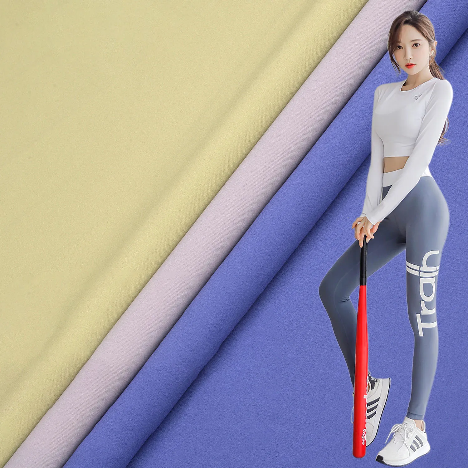 Sports fabric 85%polyester 15%spandex with  a big stretch knitted fabric for sportswear