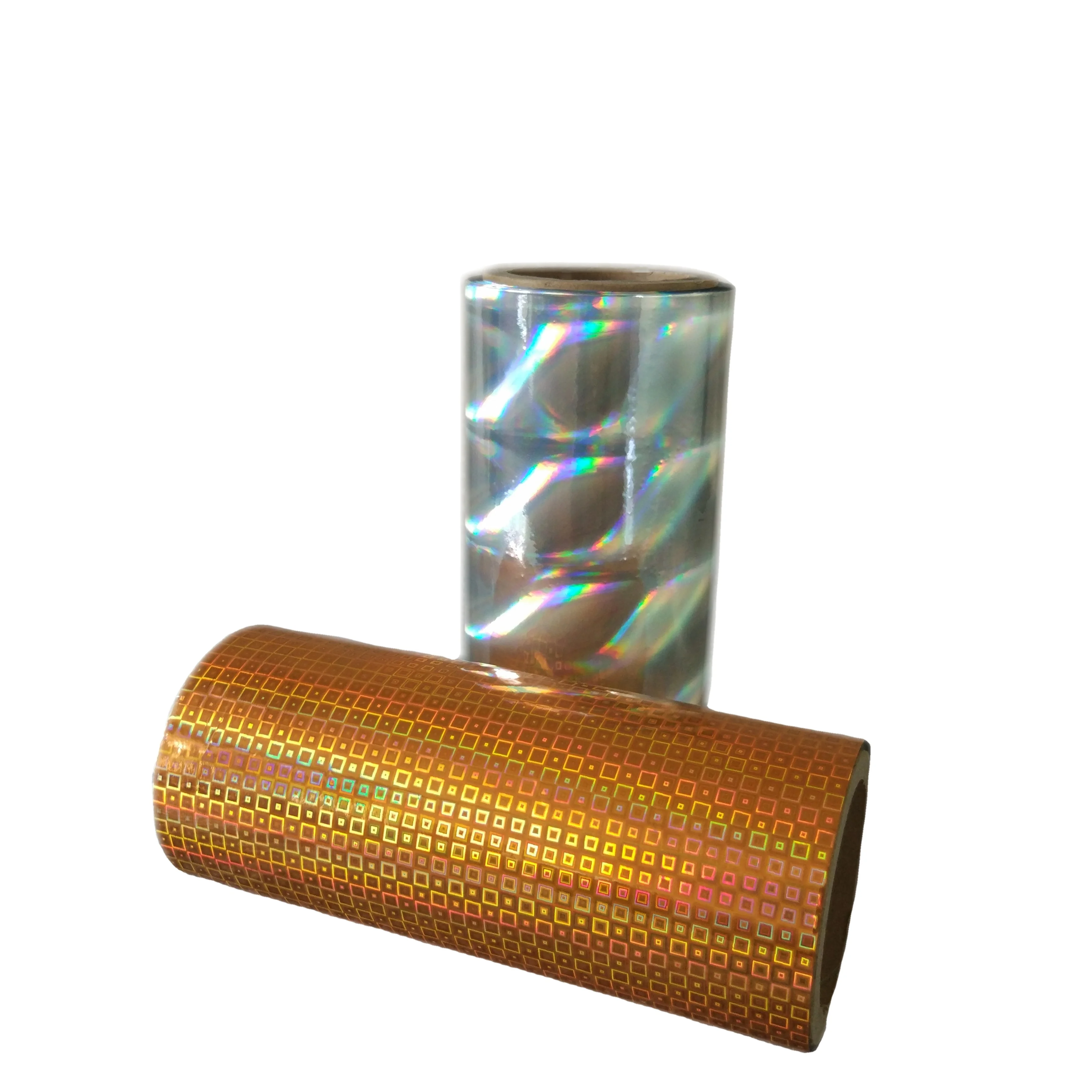China Film Supplier Bopp Metalized Holographic Thermal Hot Roll With Glue