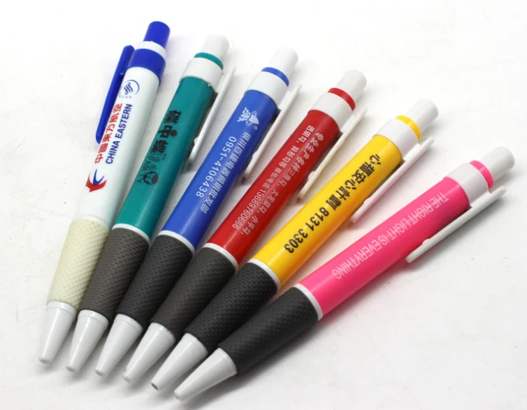 Customized  Multi-colored Plastic Ball-point Pen with QR code and Logo Customized