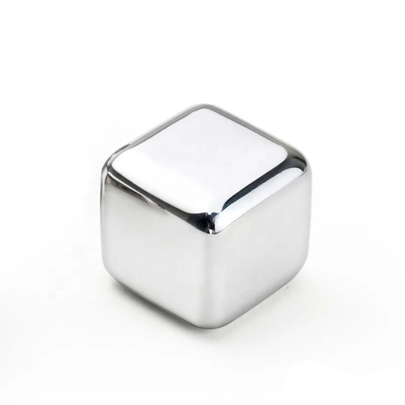 New Design Reusable Stainless Steel 304 Whisky Chilling Rocks Ice Cubes Wine Stones