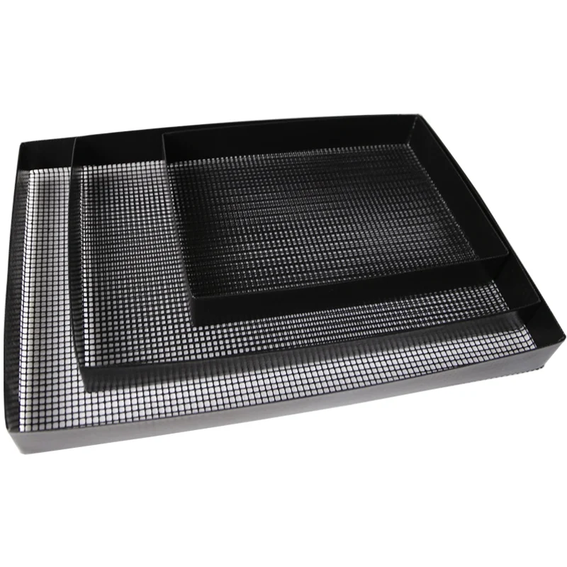 PTFE Coated Fiberglass Non-stick BBQ Grill Mesh Cooking Basket for Oven Microwave