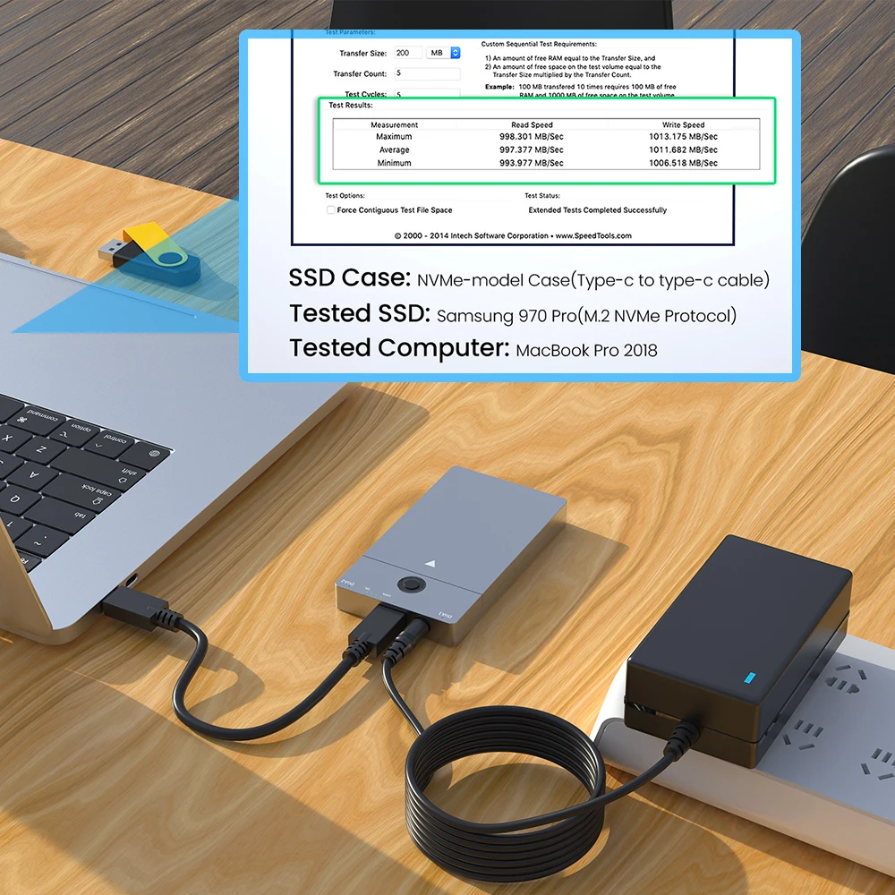  Портативный oem алюминиевый внешний жесткий диск считыватель M.2 NVME ssd