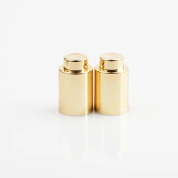 Роскошный пустой пластиковый колпачок-капельница для стеклянной бутылки, 20 мм, 20/410, золото, серебро, алюминий