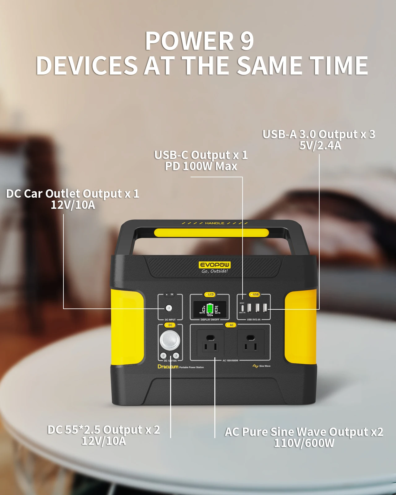 Charging Station Power Bank 600w Portable Power Bank Station For Japanese