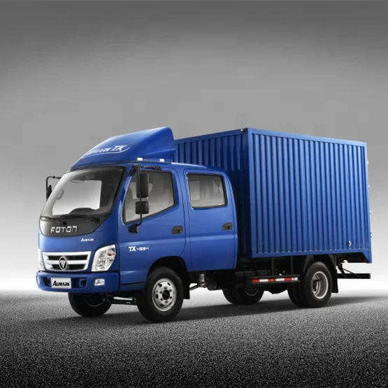 Gasoline Petrol Fuel Engine Double Cab 5 Ton Load Light Cargo Van Truck