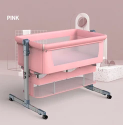 Высококачественная двухслойная детская кроватка LSW, прикроватная кровать для новорожденных, складная сборка, регулируемые детские кроватки