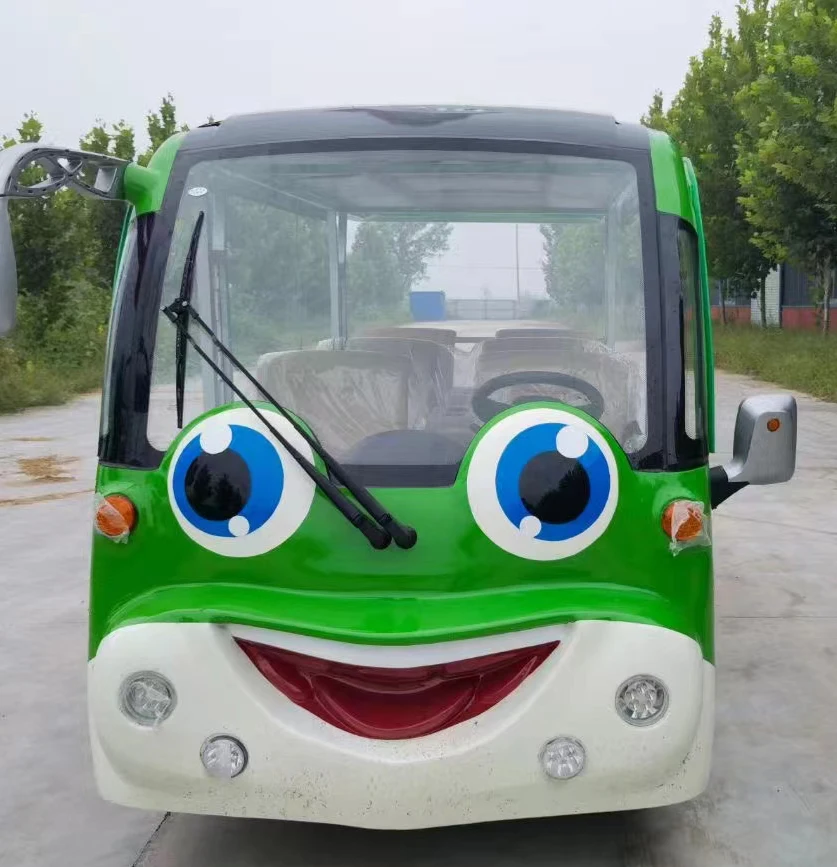 14 Seat Electric Low Speed Sightseeing Shuttle Bus On Sale