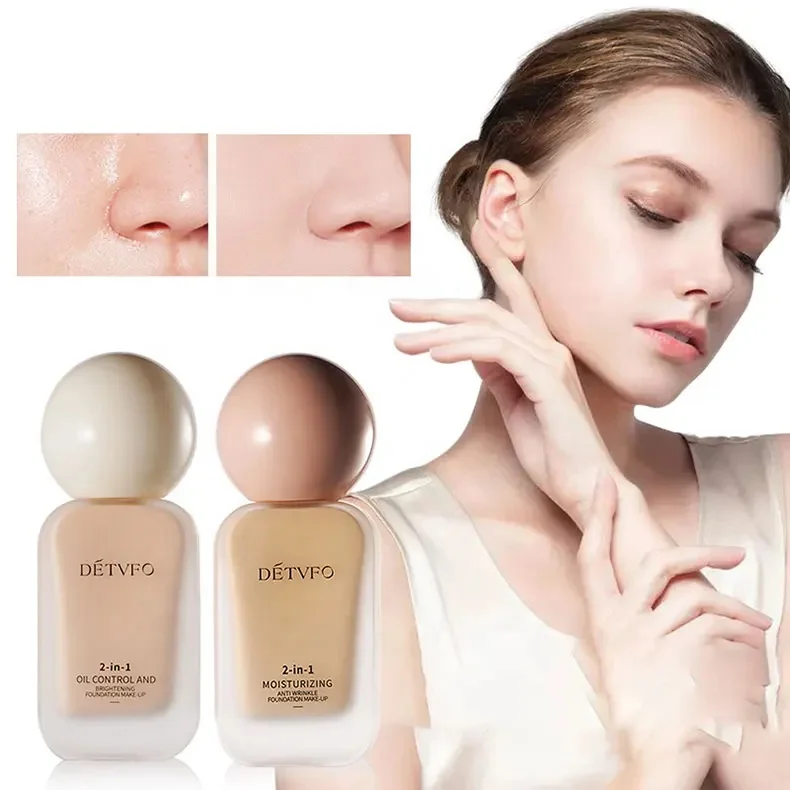 Private Label Korean Cosmetics 30Ml Make Up Waterproof Cream Makeup Liquid Foundation