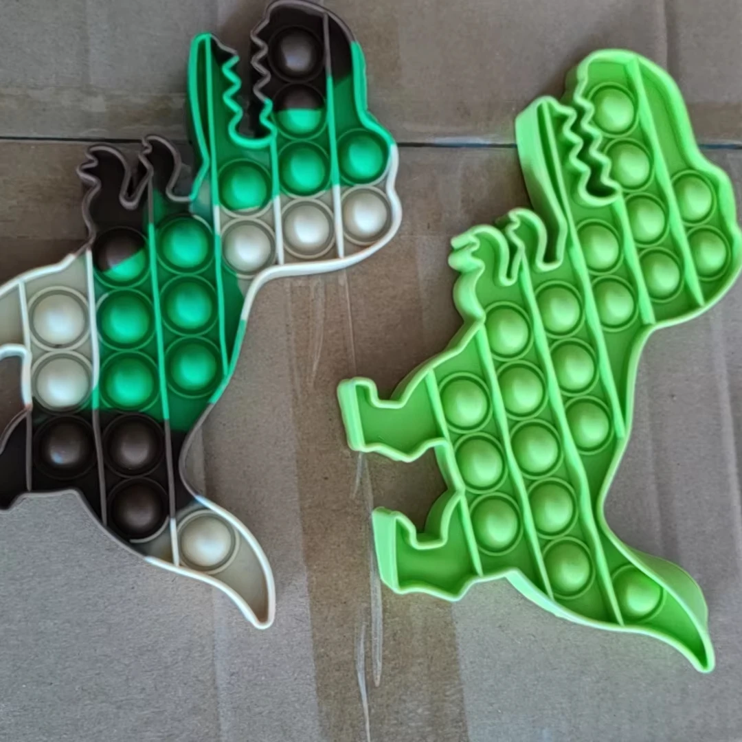 Custom Logo Silicone Pop Toy Dinosaur Push It Bubble Toy Promotional Gifts For KIDS Silicone Fidget Sensory Pop Toy