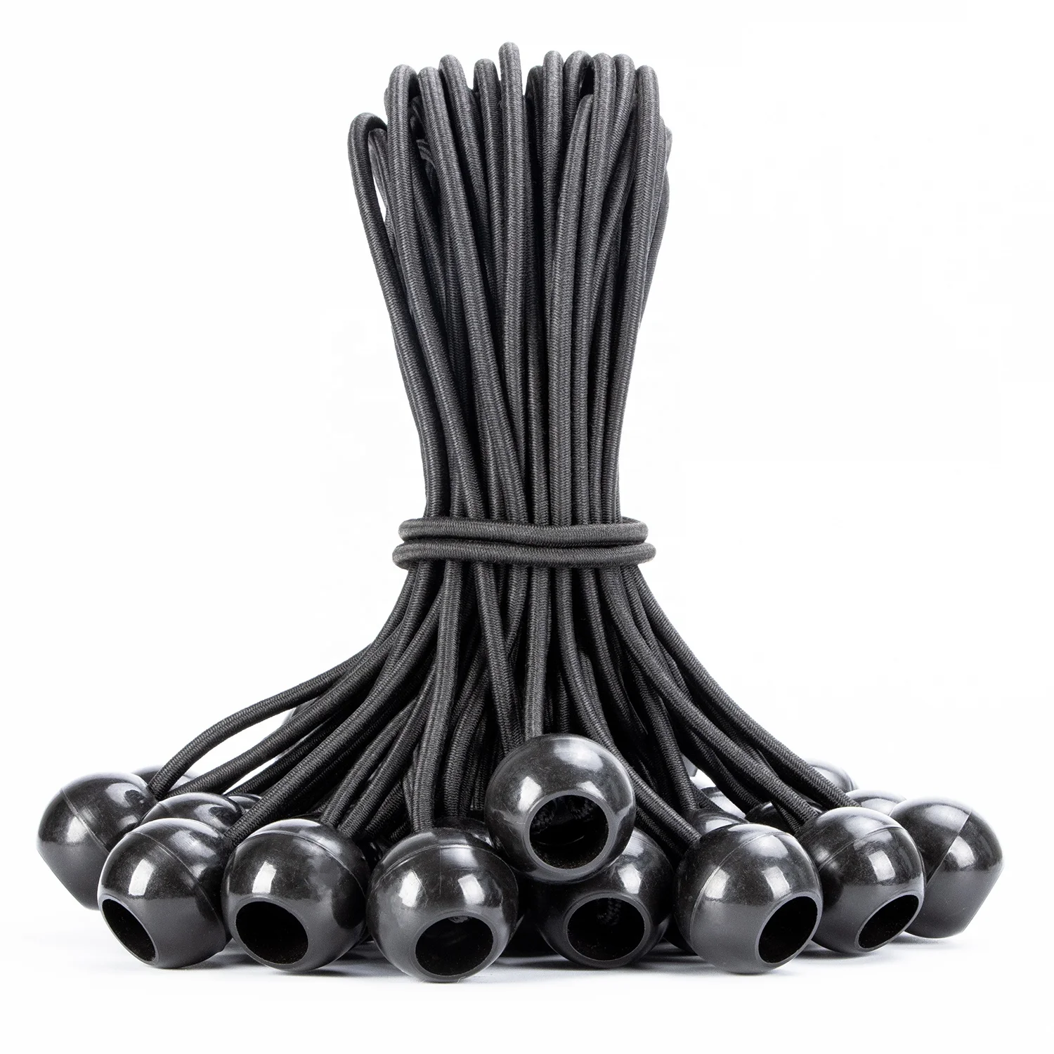 Imported Rubber Latex Cord 4mm Shock Cords with Ball for Tie Down Tarpaulin Canopy Tent Elastic Bungee Cords Balls