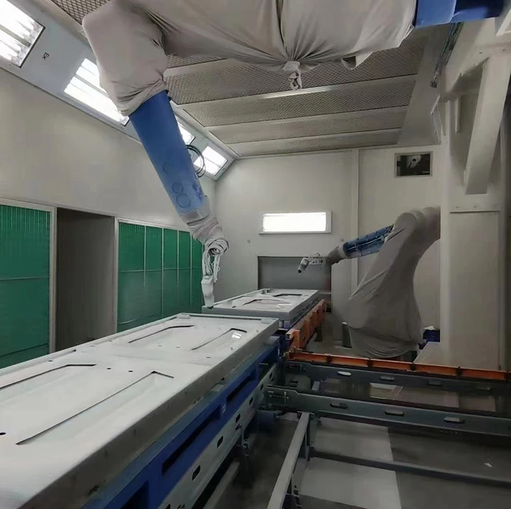 supplier indoor wood furniture painting robot arm spray machine for kitchen cabinets drywall door