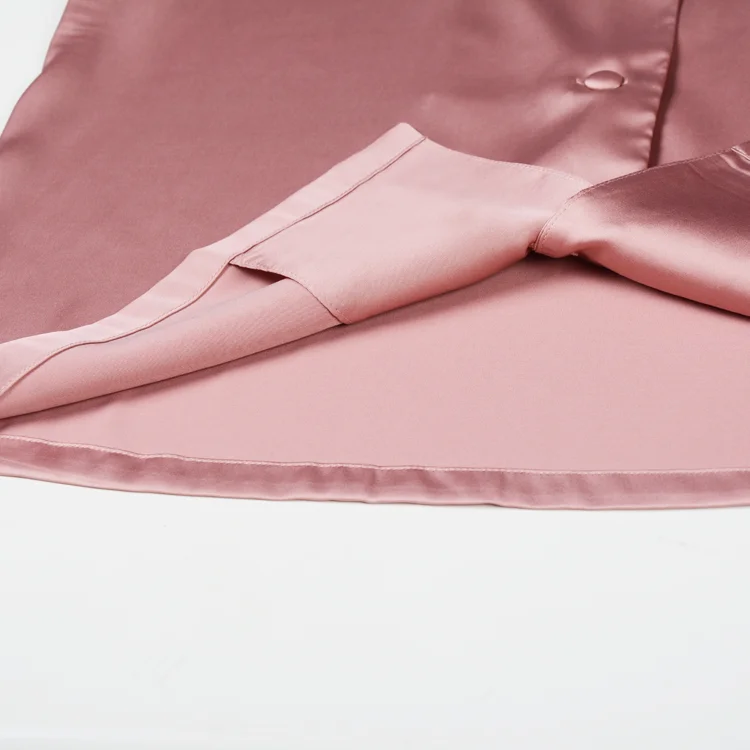 wholesale 2 colors women satin pajama set long sleeve fashion silk pajamas women