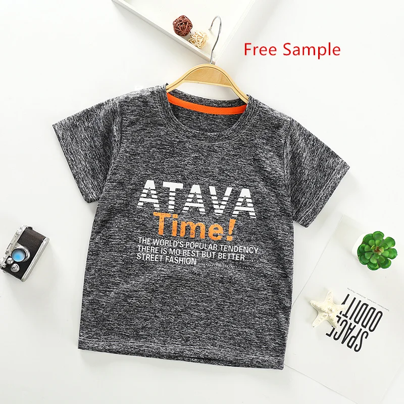 Оптовая продажа, дешевые модные быстросохнущие футболки с принтом для мальчиков, новинка весны и лета, Спортивная футболка унисекс из вискозы и хлопка с коротким рукавом