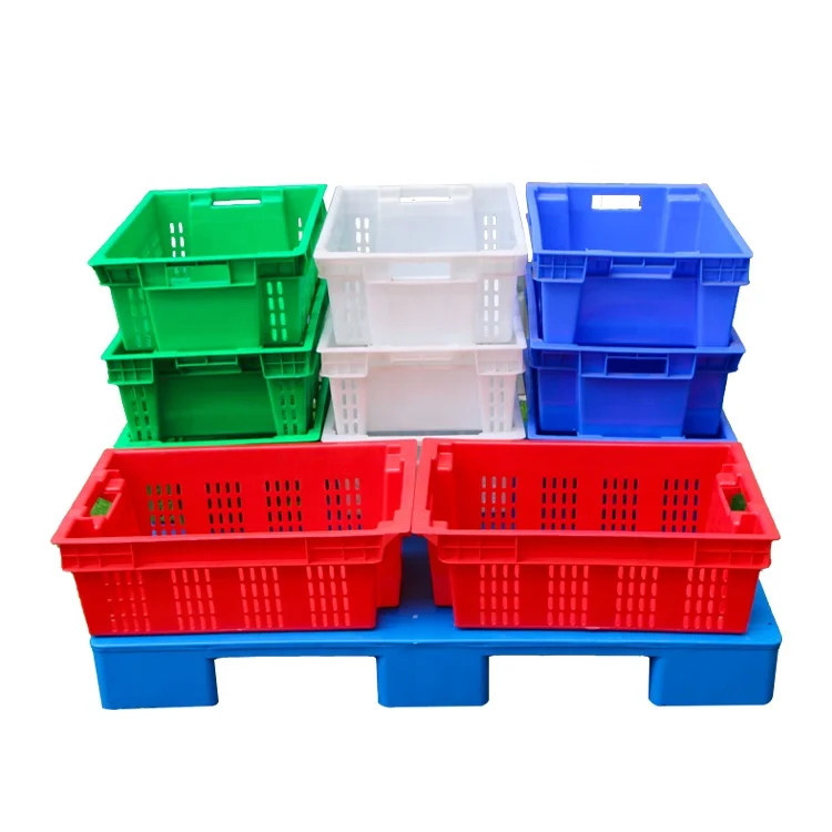 Manufacturing HDPE food grade plastic fruit shipping Agricultural crates for sale