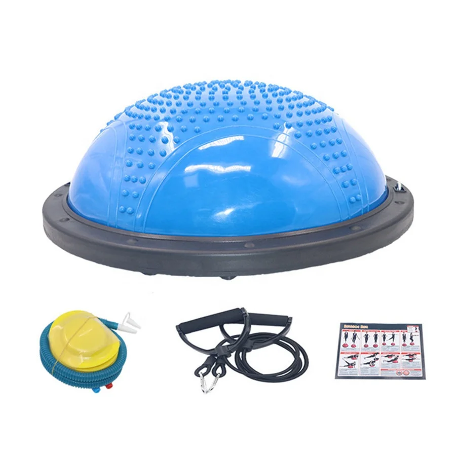 Half Pilates 58cm diameter Balance Yoga PVC Exercise Stability Ball with pump